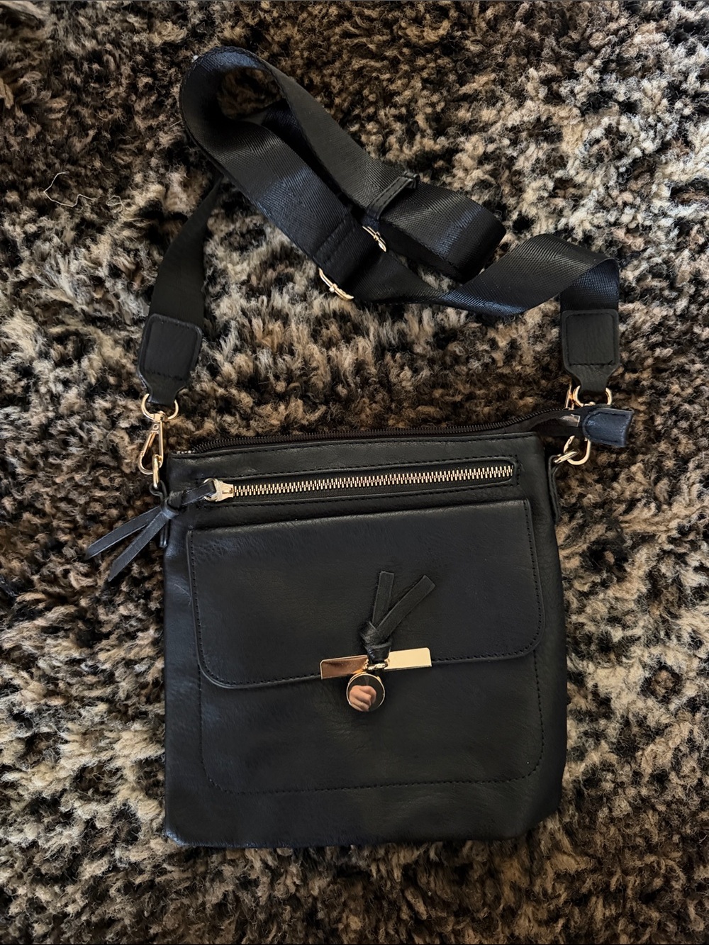 Donna & Becky Esther Double Zip Front Pocket Crossbody